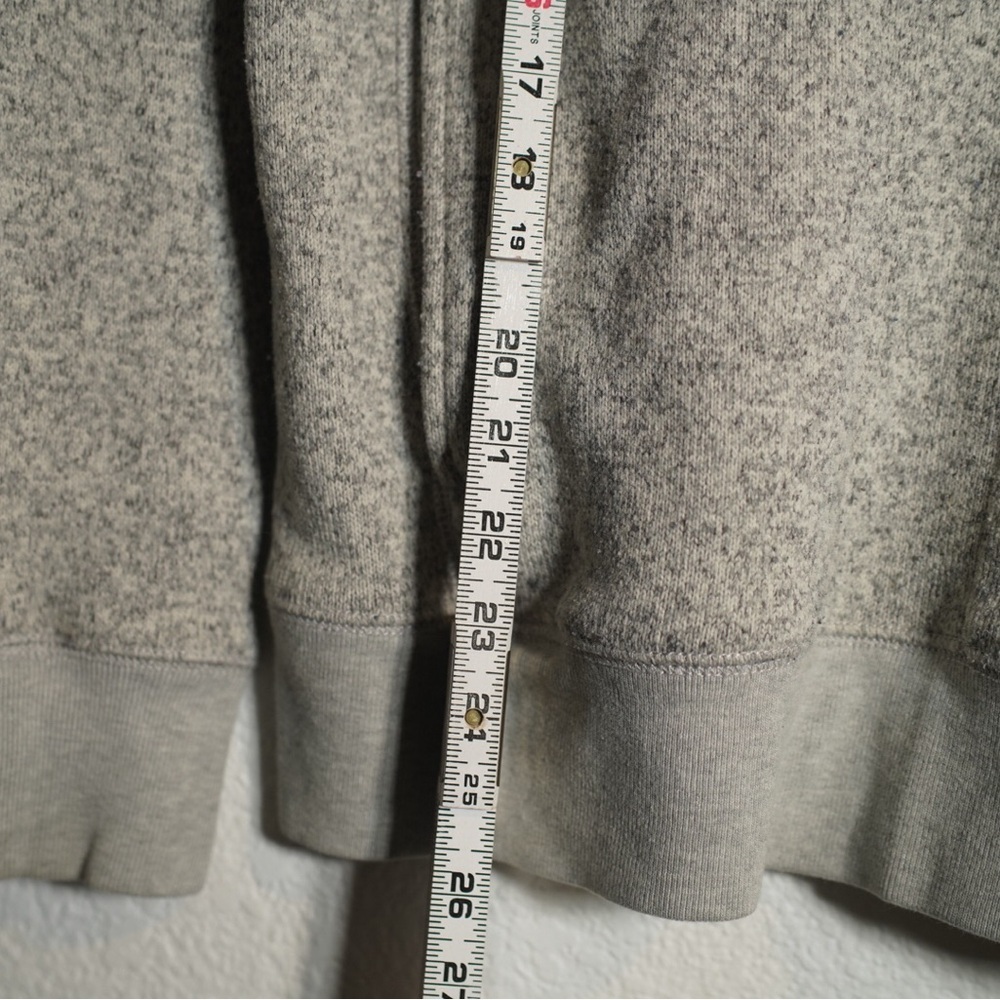 J. Crew Fleece Sweater Quarter Zip Grey Sweatshirt Sportsman Pull Over Sz Medium - Picture 8 of 8